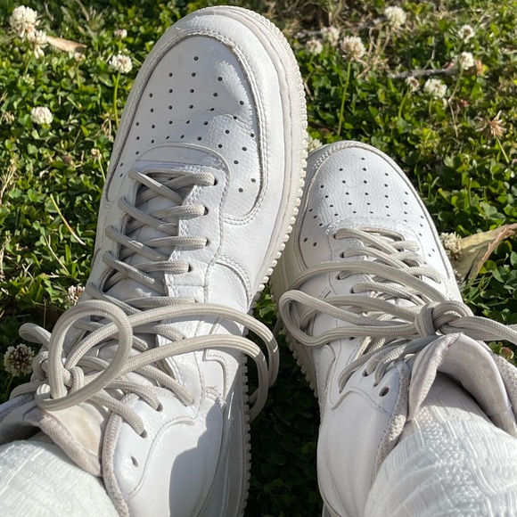 Nike Other - Nike Hightop AF1’s Air Force One’s Mens 8.5 White Leather